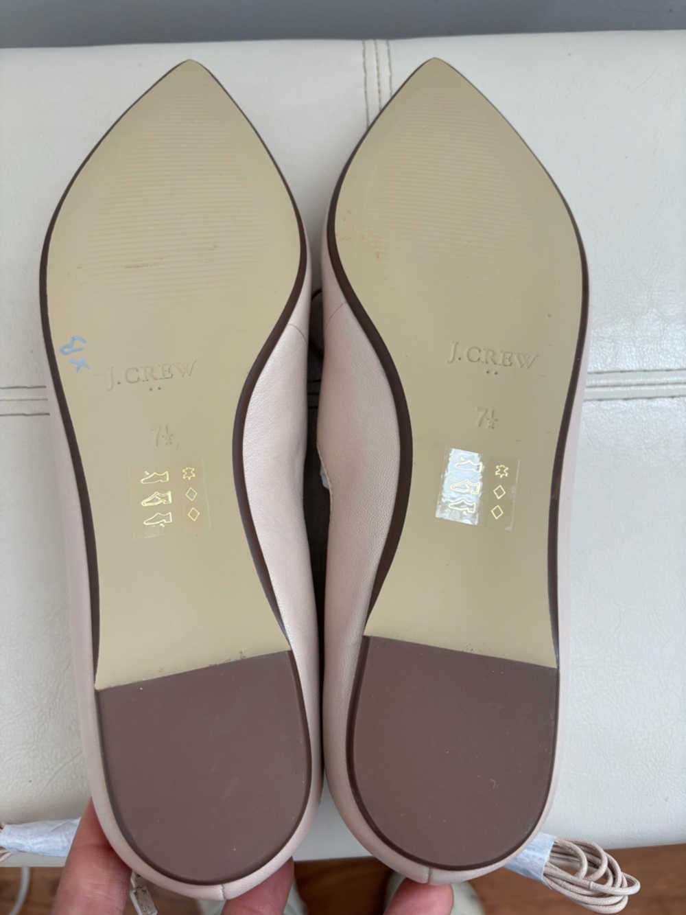 J.Crew Ballet Flats in Beige Size 7.5 NWOT - Picture 7 of 8